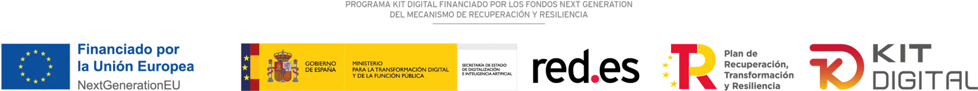 Web financiada gracias al Kit Digital y fondos Next Generation